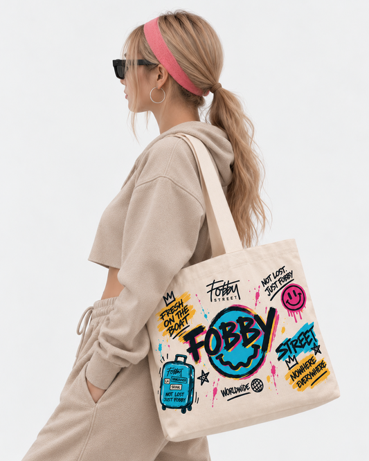 Fobby Everywhere Tote Bag