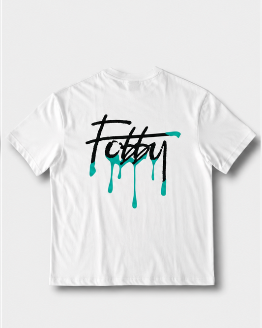 Fobby Drip Logo Tee White