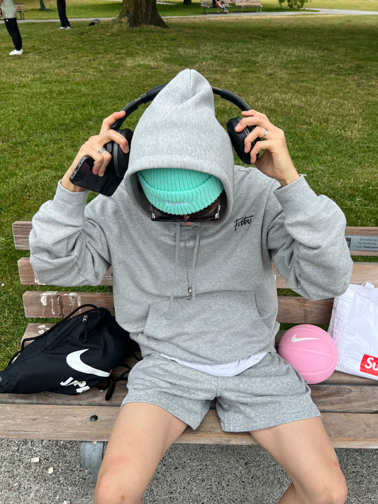Fobby Oversized Hoodie – Premium Grey