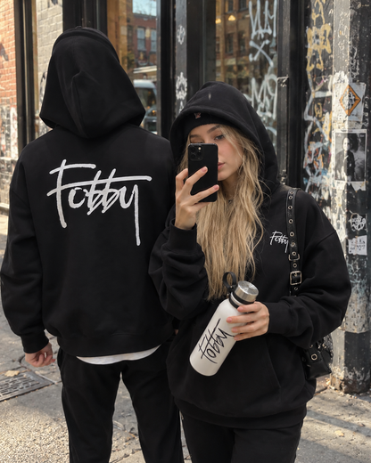 Fobby Oversized Hoodie – Classic Black