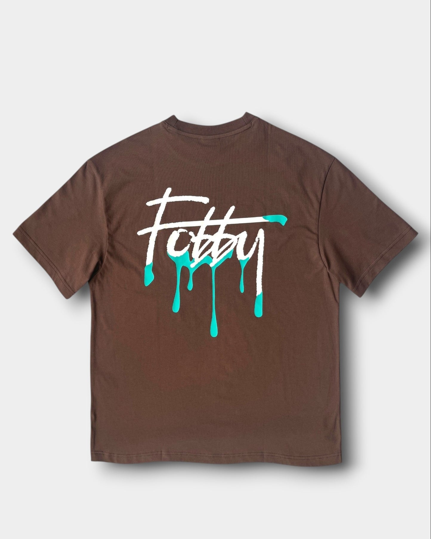 Fobby Drip Logo Tee Brown