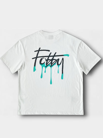Fobby Drip Logo Tee White