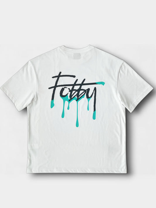 Fobby Drip Logo Tee White
