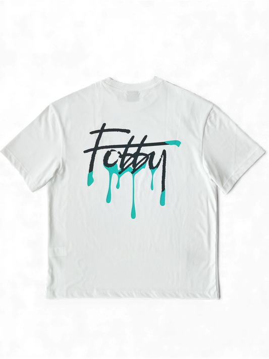 Fobby Drip Logo Tee White